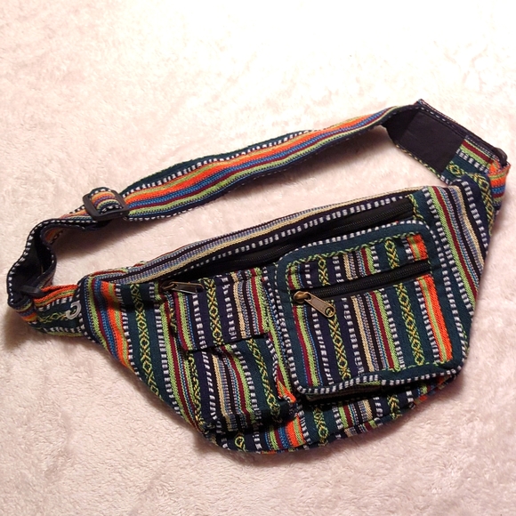Ikat Cotton Boho Waist Fanny Travel Pack NWOT - Picture 1 of 11
